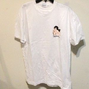 Joyrich white tee with a angel